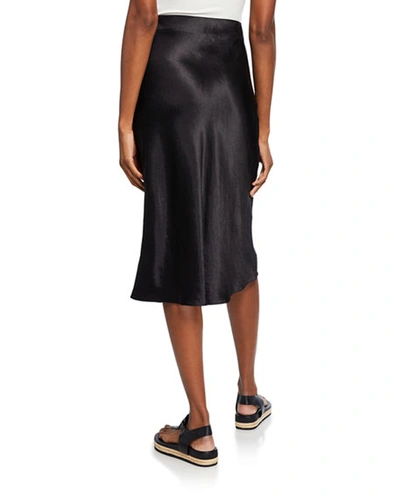 Vince Side Slip Maxi Skirt In Black