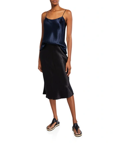Vince Side Slip Maxi Skirt In Black