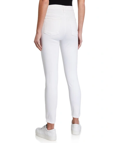 Shop Jen7 By 7 For All Mankind High-rise Skinny Ankle Jeans In White