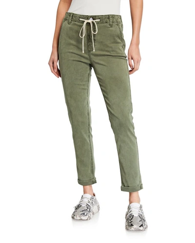 Shop Paige Cuffed Drawstring Ankle Pants In Vintage Coastal