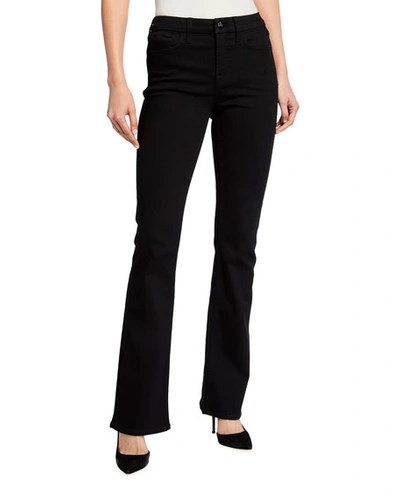Shop Jen7 By 7 For All Mankind High-rise Slim-fit Boot Cut Jeans In Classic Black Noi