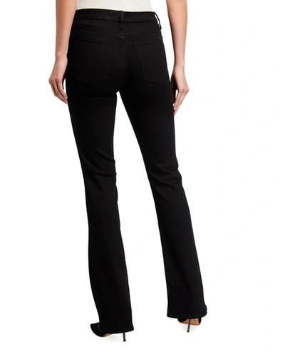 Shop Jen7 By 7 For All Mankind High-rise Slim-fit Boot Cut Jeans In Classic Black Noi