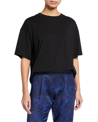 Shop Atm Anthony Thomas Melillo Classic Jersey Oversized Tee In Black