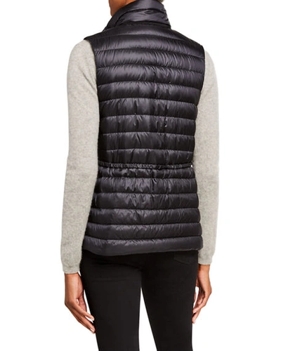 Shop Moncler Azur Adjustable Puffer Vest In Black