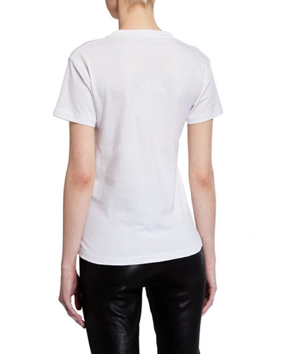 Shop Balenciaga Copyright Fitted Jersey Tee In White