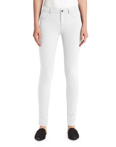 Shop Lafayette 148 Mercer Acclaimed Stretch Mid-rise Skinny Jeans In White