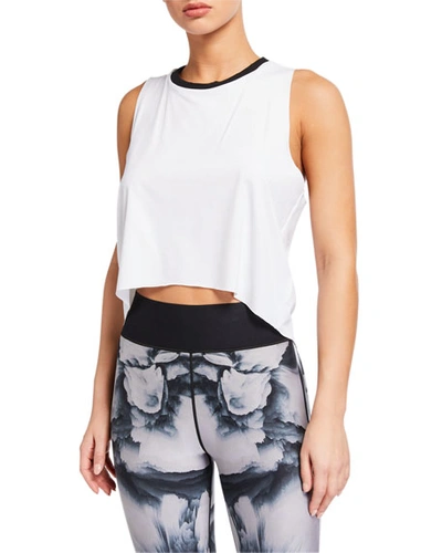 Shop Ultracor Essential Lyra Racerback Top In White Nero