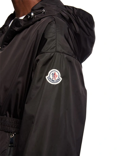 Shop Moncler Sarcelle Semi-fit Raincoat In Black