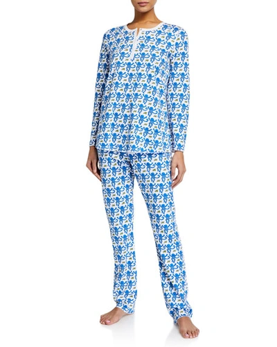 Shop Roller Rabbit Monkey Pajama Set In Blue Pattern