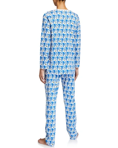 Shop Roller Rabbit Monkey Pajama Set In Blue Pattern