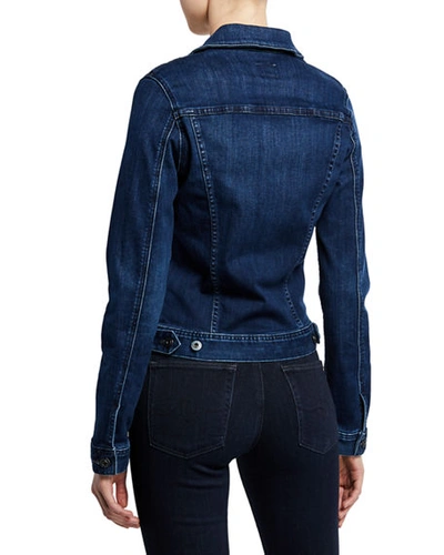 Shop Ag Robyn Button-front Denim Jacket In Pinnacle Blue