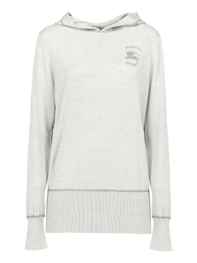 Shop Burberry Hoodie In Grey