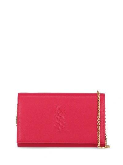 Shop Saint Laurent Leather Shoulder Bag In Pink