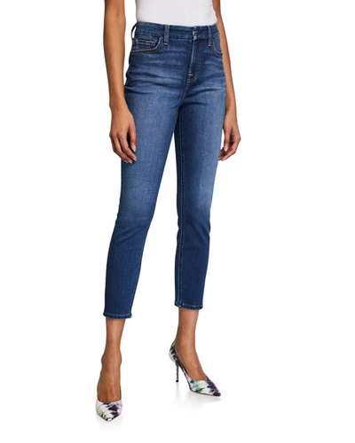 Shop Jen7 By 7 For All Mankind High-rise Skinny Ankle Jeans In Classic Medium Bl