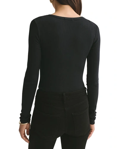 Shop Agolde Leila Bodysuit In Black