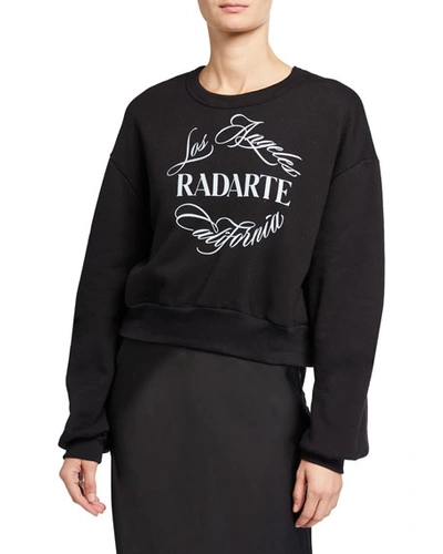 Shop Rodarte Radarte Font Sweatshirt, Black