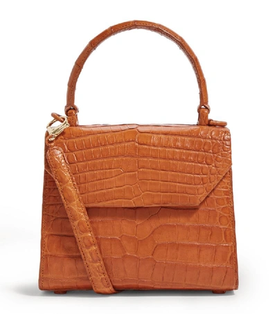 Shop Nancy Gonzalez Crocodile Lily Top Handle Bag