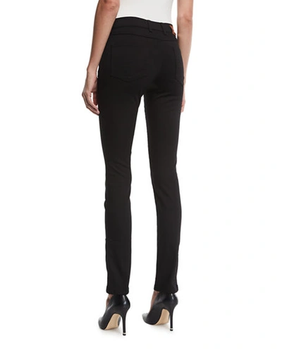 Shop Escada J223 Stretch-denim Skinny Jeans In Black
