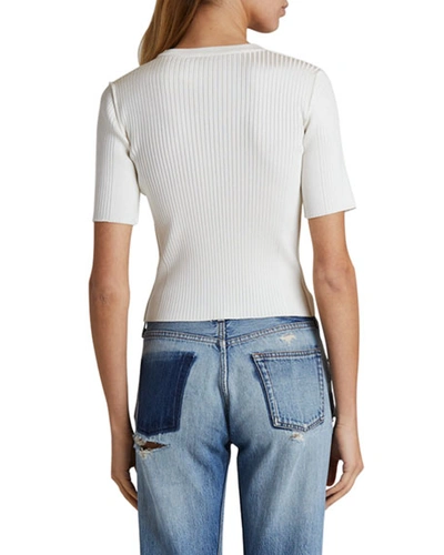 Shop Givenchy Chain-trim Knit Top In White