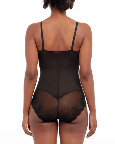 Shop Spanx Spotlight On Lace Bodysuit In Very Black