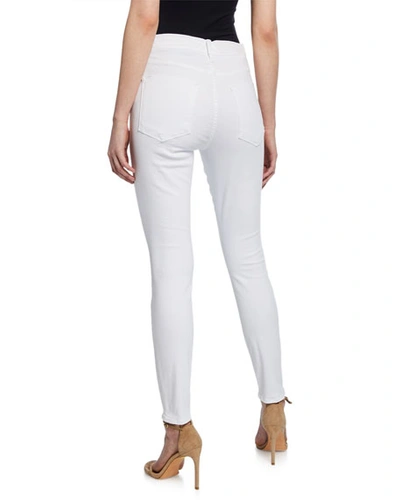 Shop Frame Le High Skinny Ankle Jeans In Blanc