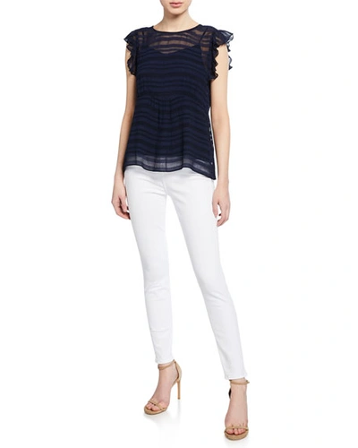 Frame Le High Skinny High-rise Skinny Jeans In Blanc