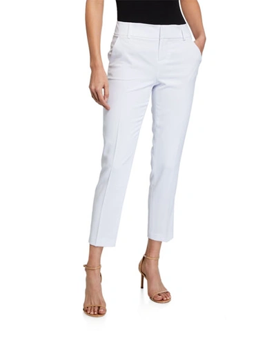 Shop Alice And Olivia Stacey Slim Trousers In White
