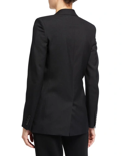 Shop Saint Laurent Wool Gabardine Classic Blazer In Black