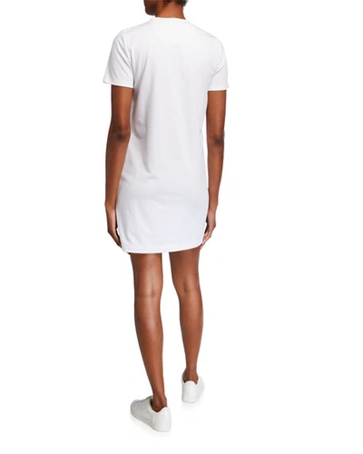 Shop Tory Burch Logo Lace Short-sleeve T-shirt Dress In Multi