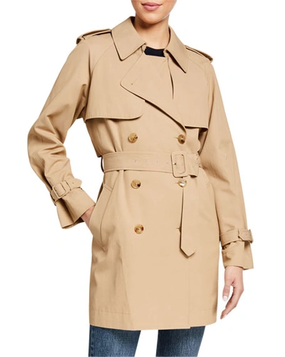 Shop Co Short Trench At In Beige