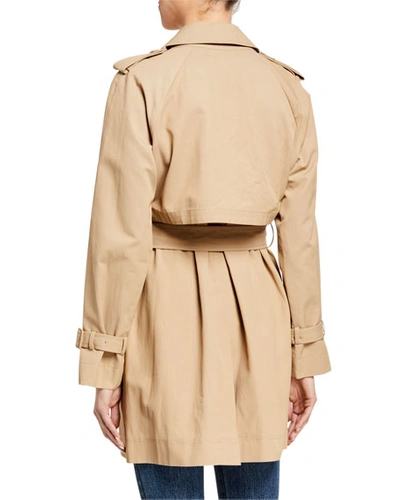 Shop Co Short Trench At In Beige