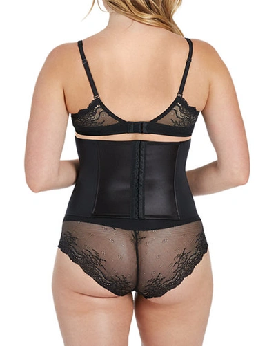 Shop Spanx Under Sculpture Waist-cincher Shaper Corset In Very Black