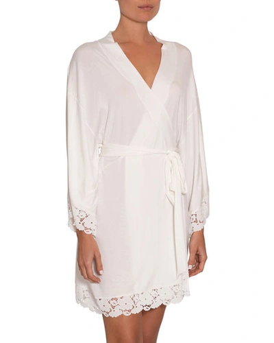 Shop Eberjey Naya Mademoiselle Kimono Robe In White