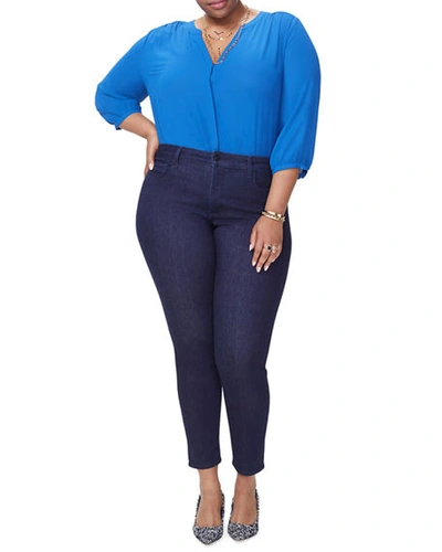 Shop Nydj Plus Plus Size Ami Skinny Ankle Jeans In Rinse