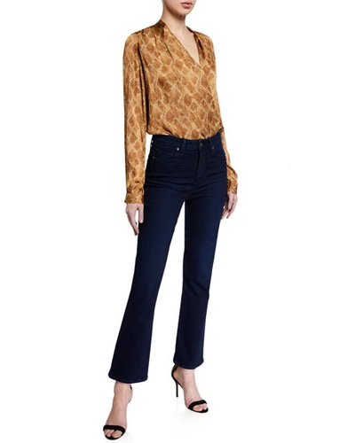 Shop Paige Claudine High-rise Flare Jeans In Telluride
