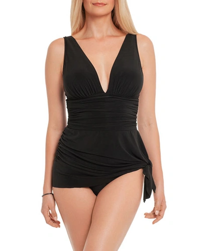 Shop Magicsuit Celine Solid One-piece Swimsuit In Black
