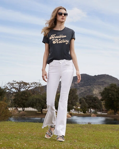 Shop Mother The Weekender Frayed Flare Jeans In Fairest Of Them A