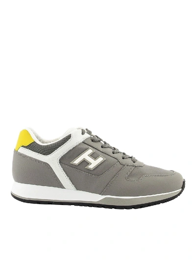 Shop Hogan H321 Nubuck Sneakers In Grey