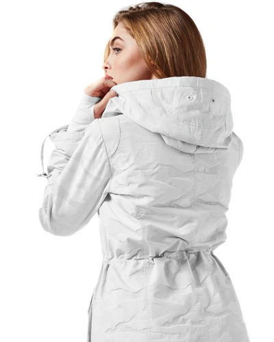 Shop Blanc Noir Camo-print Anorak Jacket In White Pattern