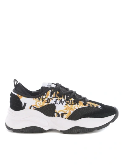 Shop Versace Jeans Couture Sprous Baroque Print Sneakers In Black