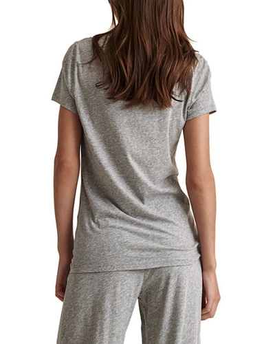 Shop Skin Easy V-neck Cotton Tee In Gray