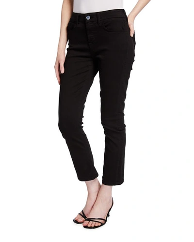 Shop Jen7 By 7 For All Mankind Ankle Straight Jeans In Black