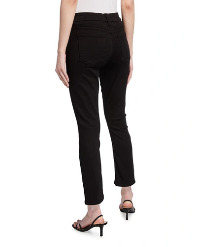 Shop Jen7 By 7 For All Mankind Ankle Straight Jeans In Black