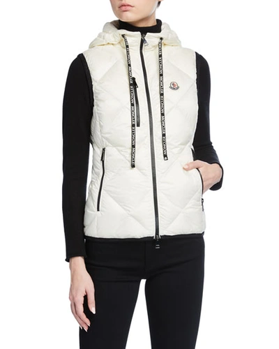 Shop Moncler Sucrex Box-quilt Vest In White