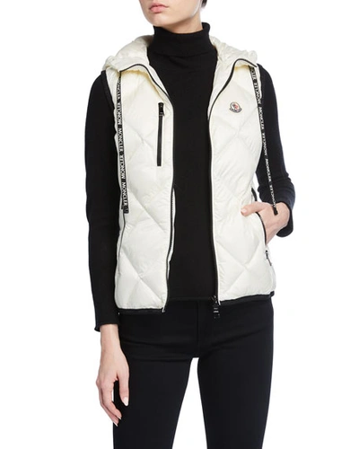 Shop Moncler Sucrex Box-quilt Vest In White