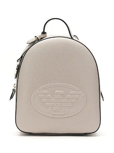 Shop Emporio Armani Logo-detail Backpack In Neutrals