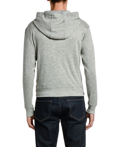 Shop Tom Ford Men's Leisure Cashmere Zip-front Hoodie Sweater In Gray