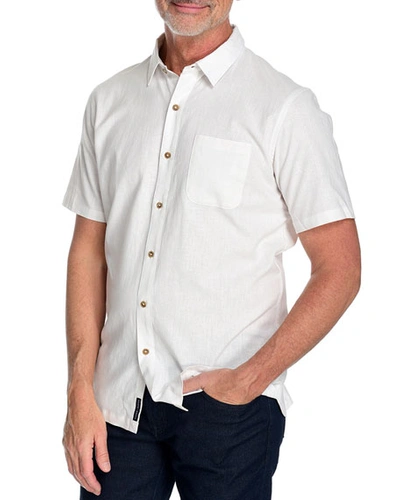 Shop Fisher + Baker Men's Radium Short Sleeve Sport Shirt In Insignia