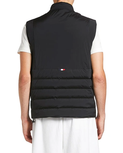 Shop Moncler Men's Chabod Zip-front Vest In Black