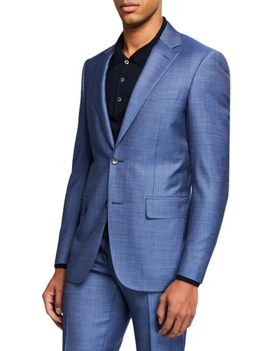 Shop Canali Men's Super 130s Wool Two-piece Suit In Blue